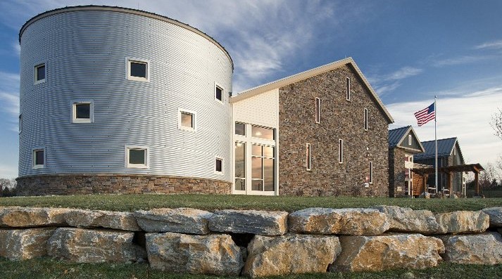 Picture of Exterior of Library Silo Area